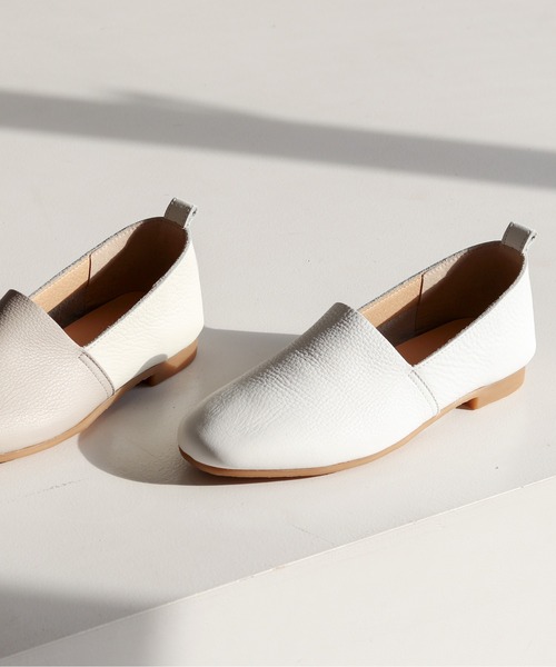 enあしながおじさん パンプス 防水｜Lカットフラットシューズ 5360373