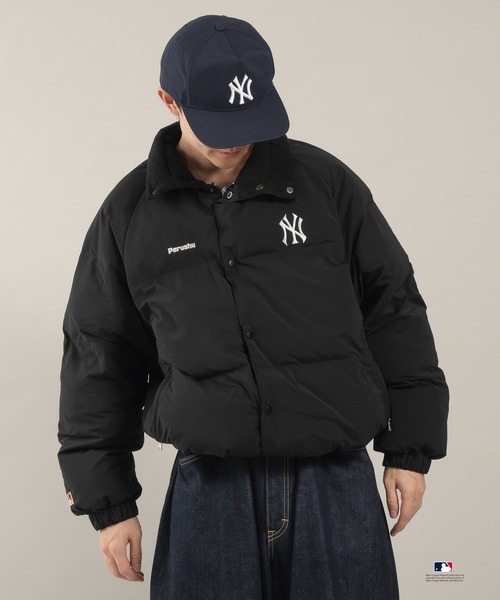 Perushu ブルゾン アウター × MLB コラボ中綿スタンドネックブルゾン