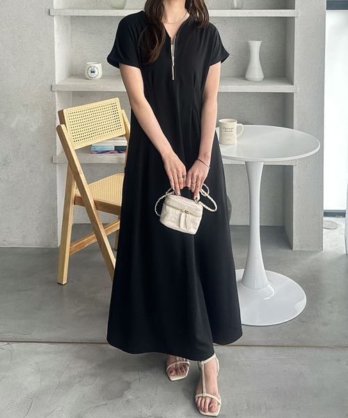 GeeRA（ジーラ） ワンピース 着痩せしたいならこれ！前後2WAYハーフ