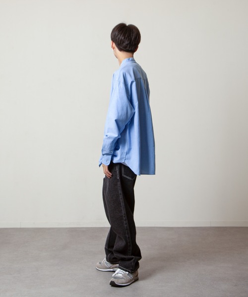 ZIP FIVE（ジップ ファイブ） シャツ CVCオックス 長袖 バンドカラー