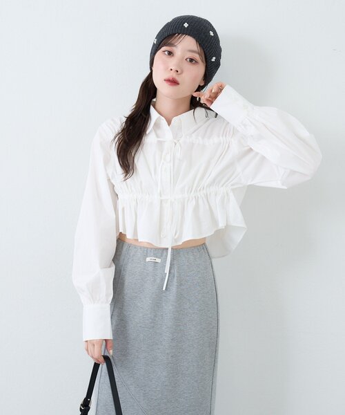 Kastane（カスタネ） ブラウス シャツ フロントリボンシャツ