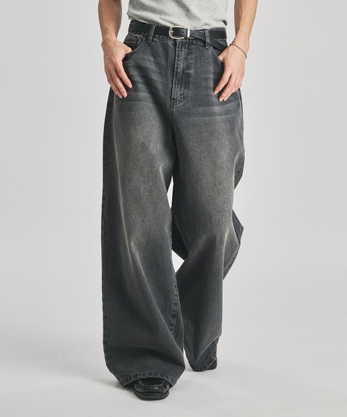 selle glant（セレグランテ） ジーンズ WIDE BUGGY FADE DENIM PANTS