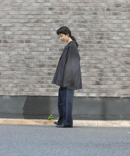 かぐれ コート アウター ウールテーラードショートコート レディース