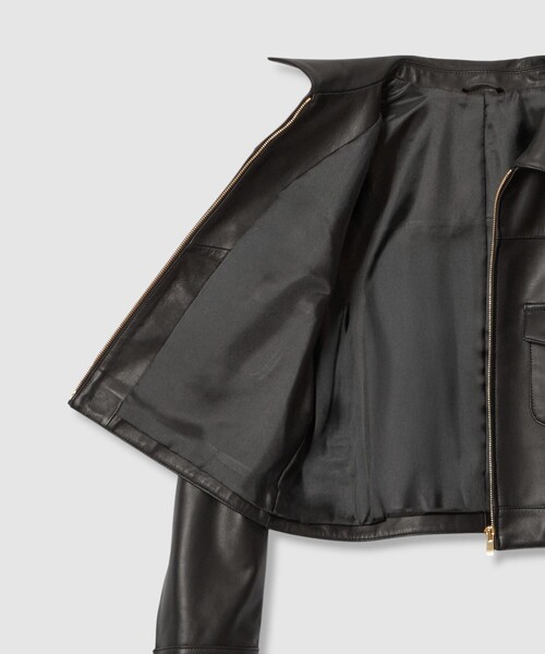 ANAYI（アナイ） レザージャケット ライダース ラムレザーステンカラー