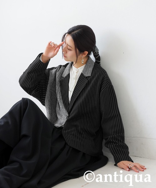 antiqua（アンティカ） ジャケット テーラードジャケット 異素材