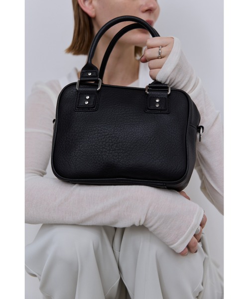 un/neu ショルダーバッグ バッグ シボスクエアミニボストンバッグ