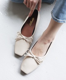 SESTO（セスト） パンプス やわらかスムース素材のスクエアトゥ甲深