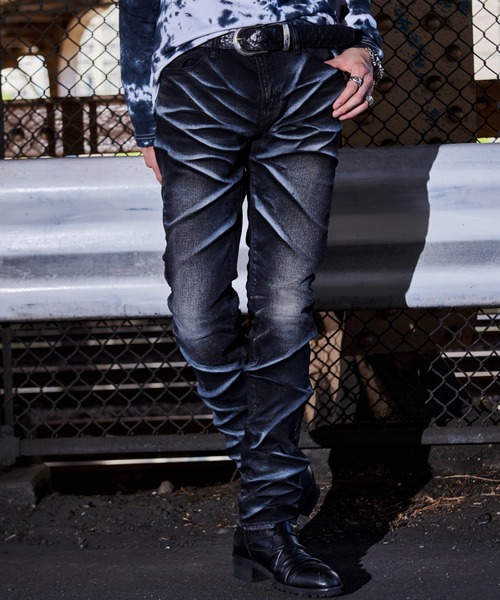 FUGA ジーンズ 「FUGA/フーガ」立体加工デニムパンツ メンズ