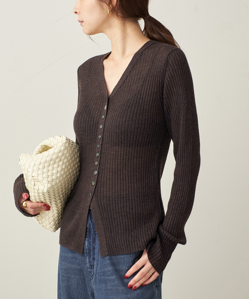 plage（プラージュ） カーディガン RIB BUTTON カーディガン