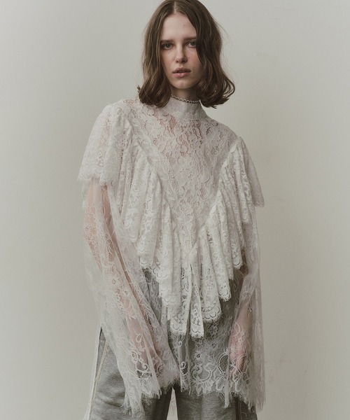 LA BELLE ETUDE（ラベルエチュード） ブラウス シャツ 2WAY総レースV