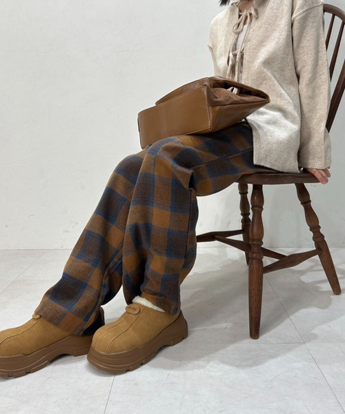 パンツ ダークチョコミントチェックパンツ レディース : ZOZOTOWN