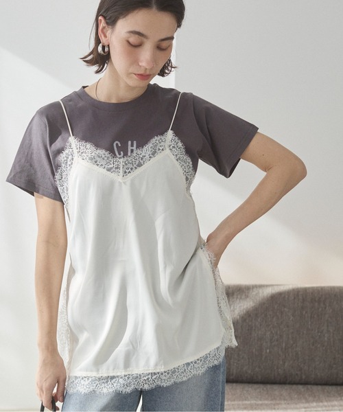 ANGIE キャミソール サテンレースキャミソール : ZOZOTOWN Yahoo!店