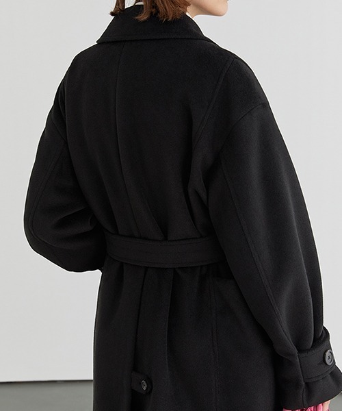 Fano Studios」 ステンカラーコート X-SMALL ブラック レディース