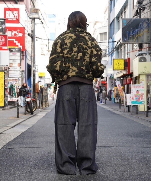 ジーンズ 「D-LAND」ボタンフライ リジットデニム バギーパンツ