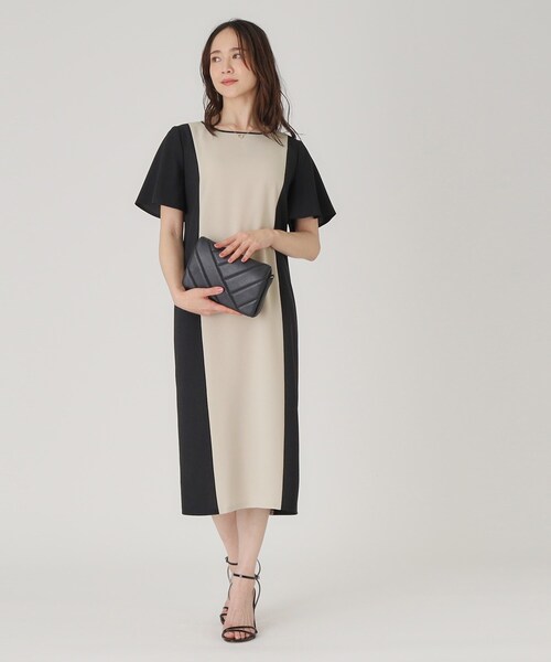 COUP DE CHANCE（クードシャンス） ワンピース 「洗える／日本製」配色