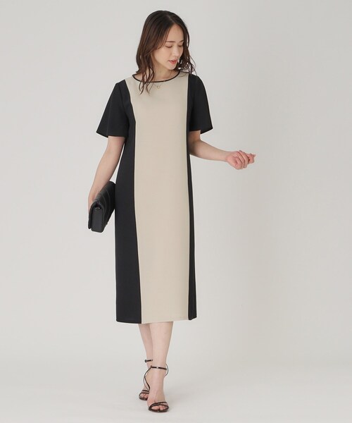 COUP DE CHANCE（クードシャンス） ワンピース 「洗える／日本製」配色