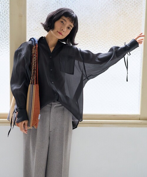 FREAK'S STORE（フリークスストア） ブラウス シャツ シアーワッシャー