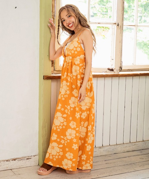 anap mimpi（アナップミンピ） ワンピース リネンライク ハイビスカス