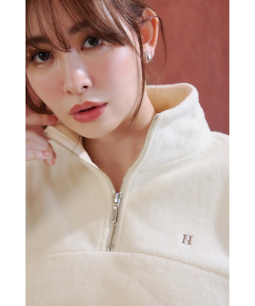 Her lip to Flight Mode Half Zip Fleece Pullover レディース