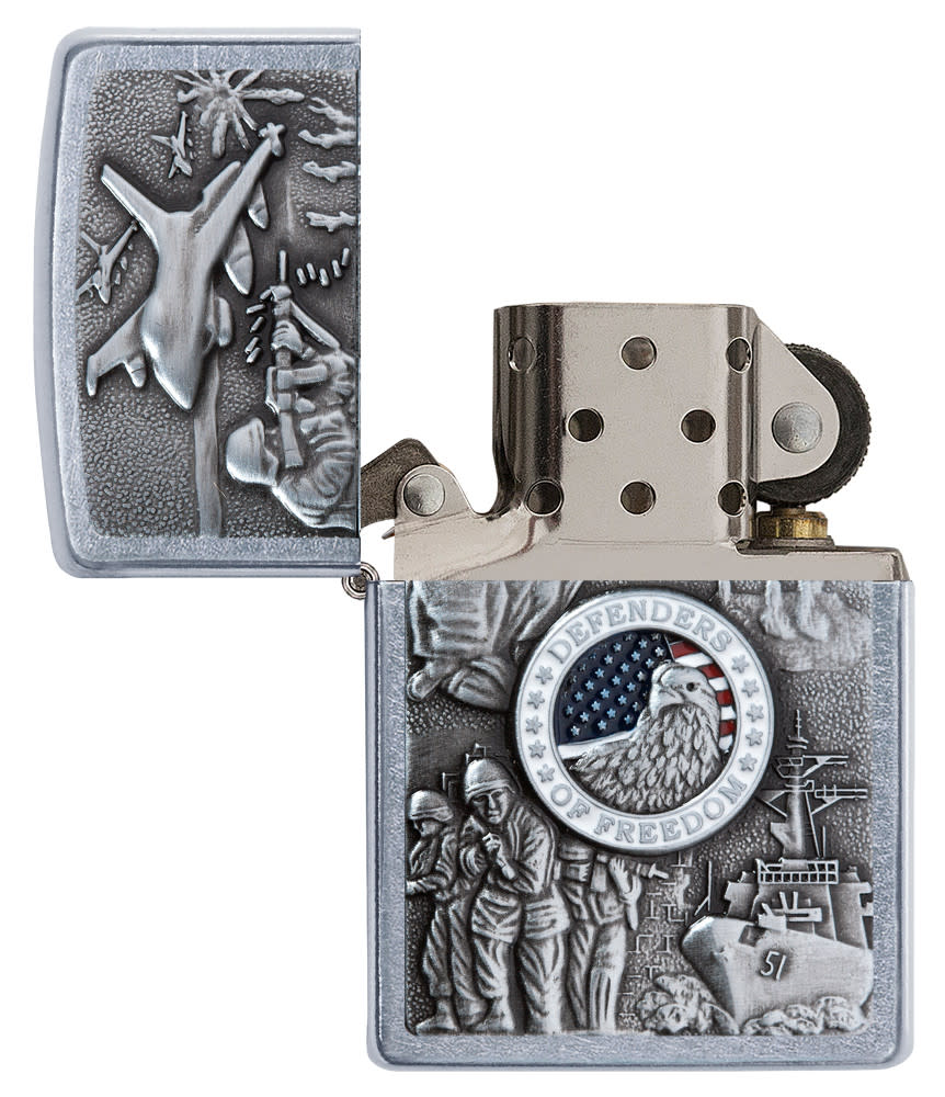 Joined Forces Military Emblem Chrome Lighter – Zippo USA