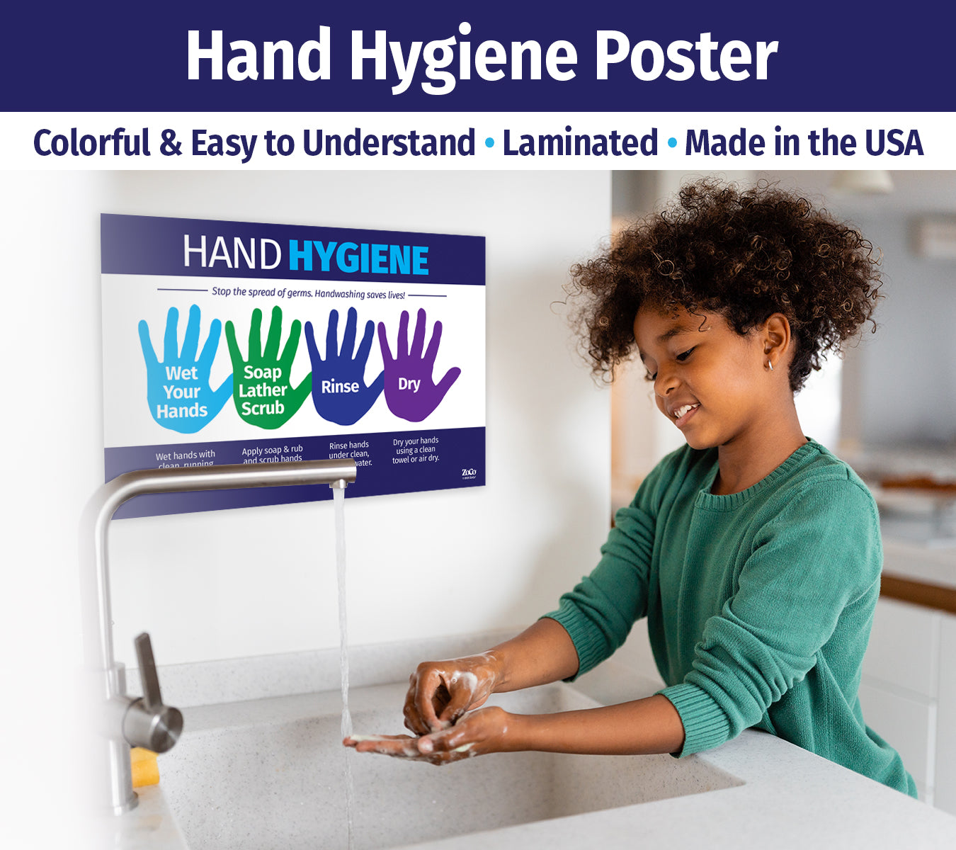 Hand Hygiene - Laminated Poster - 12