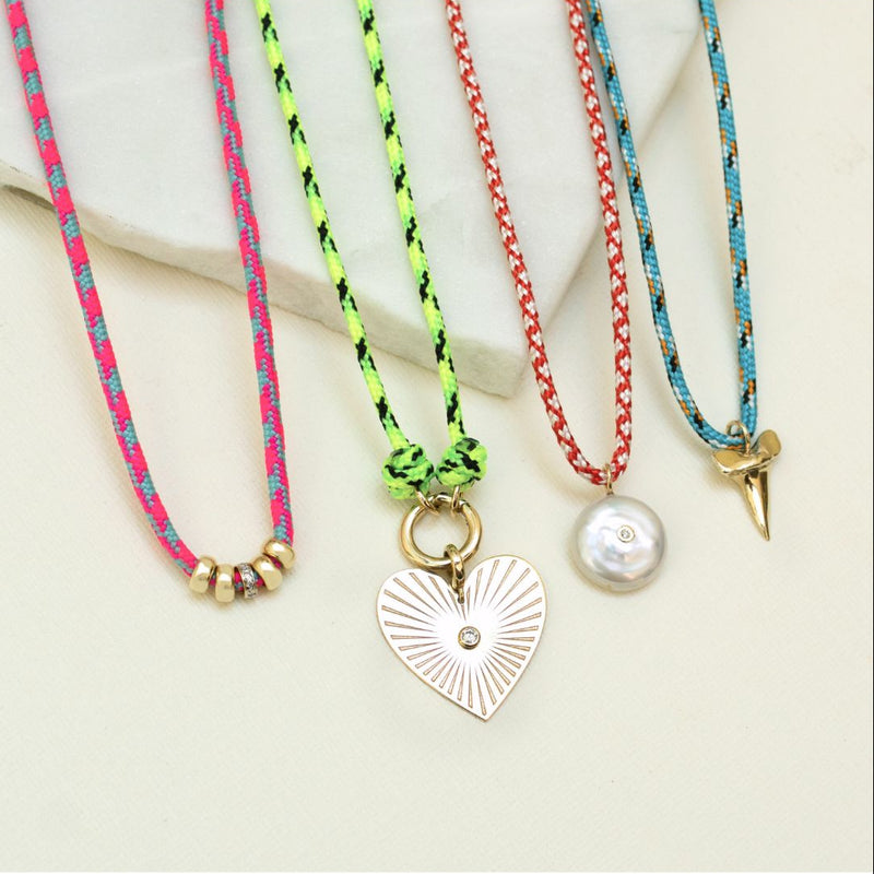 Zoë Chicco 14k Gold Reversible Black & White Diamond Pearl Disc