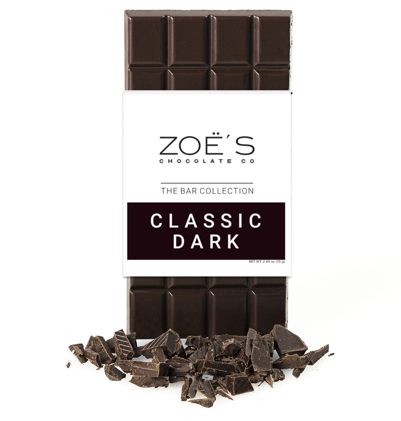 Classic Dark Bar - Zoe's Chocolate Co.