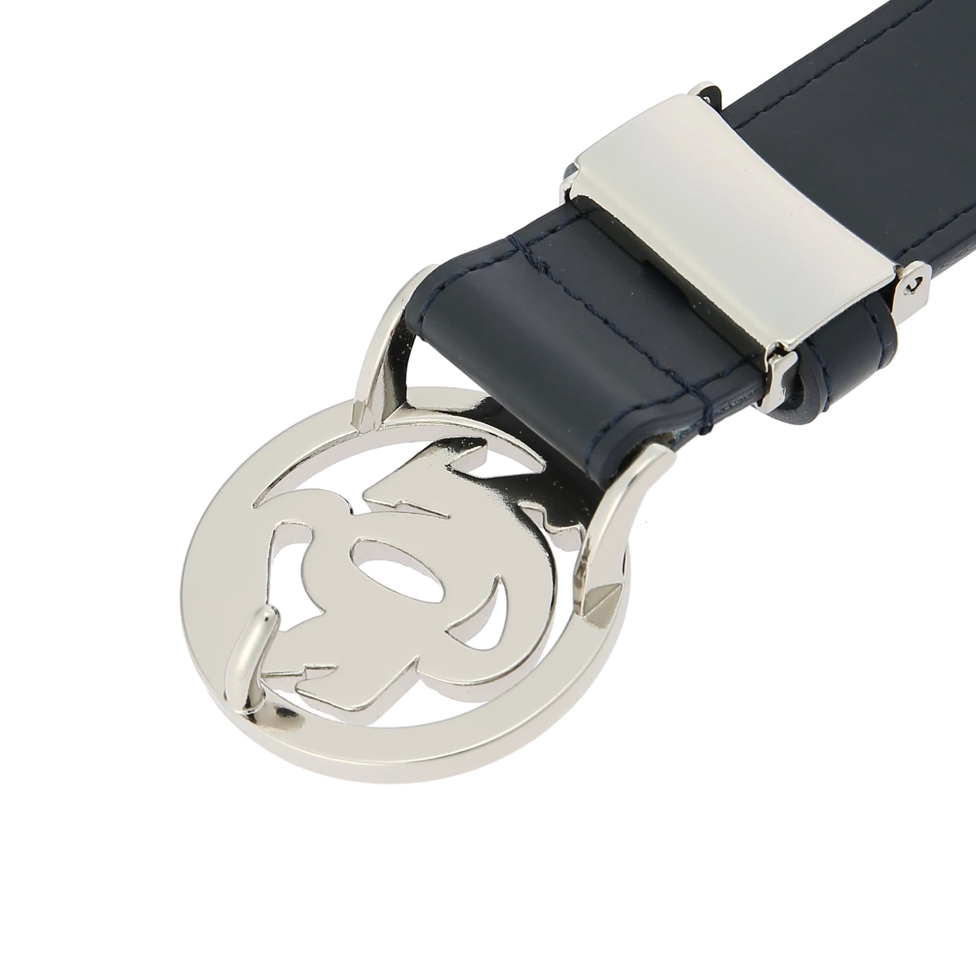 UNISEX ロゴバックルベルト ネイビー