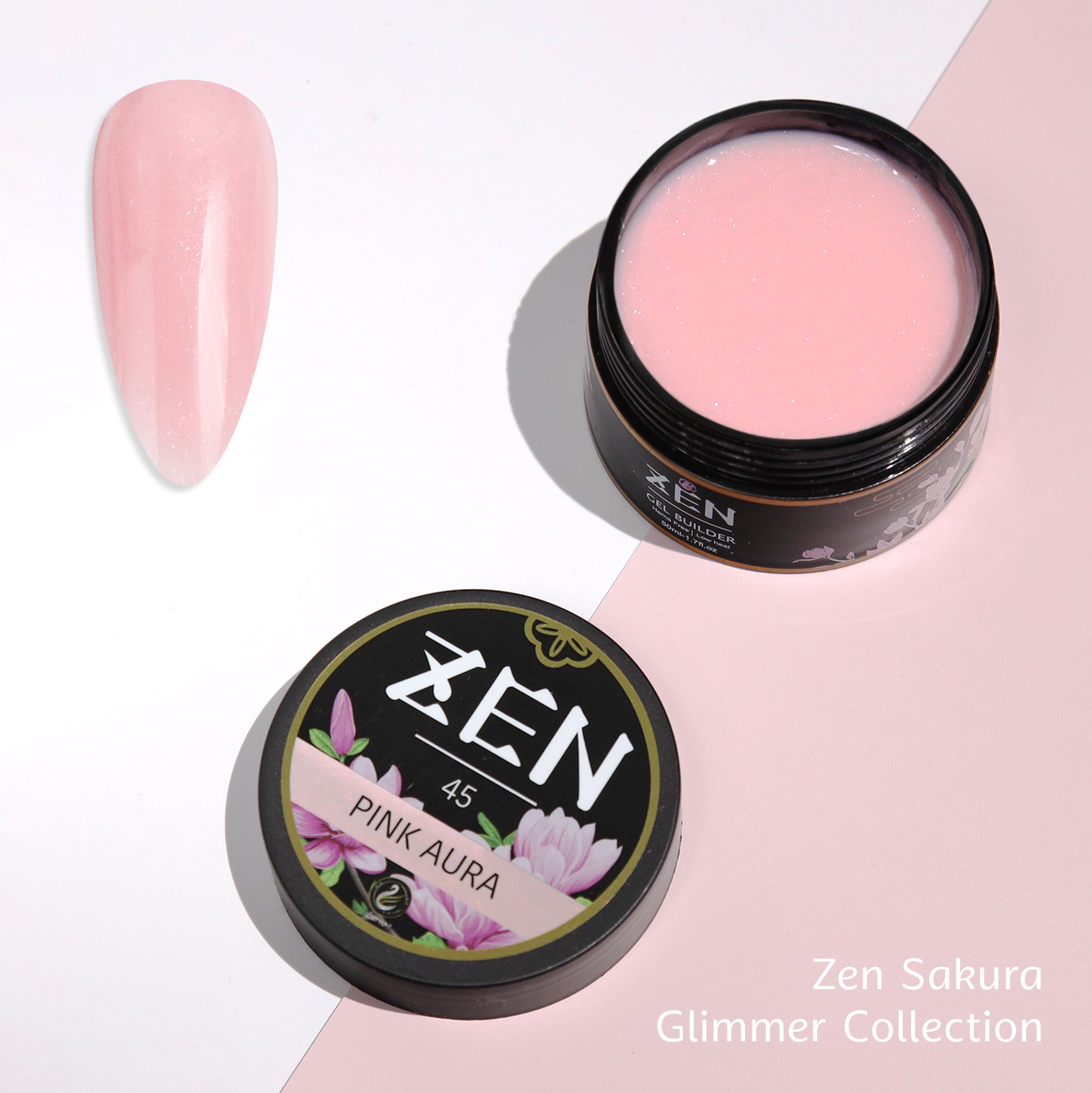 KaZEN | Builder Gel Sakura Glimmer Collection #37-#48 – Nailsjobs