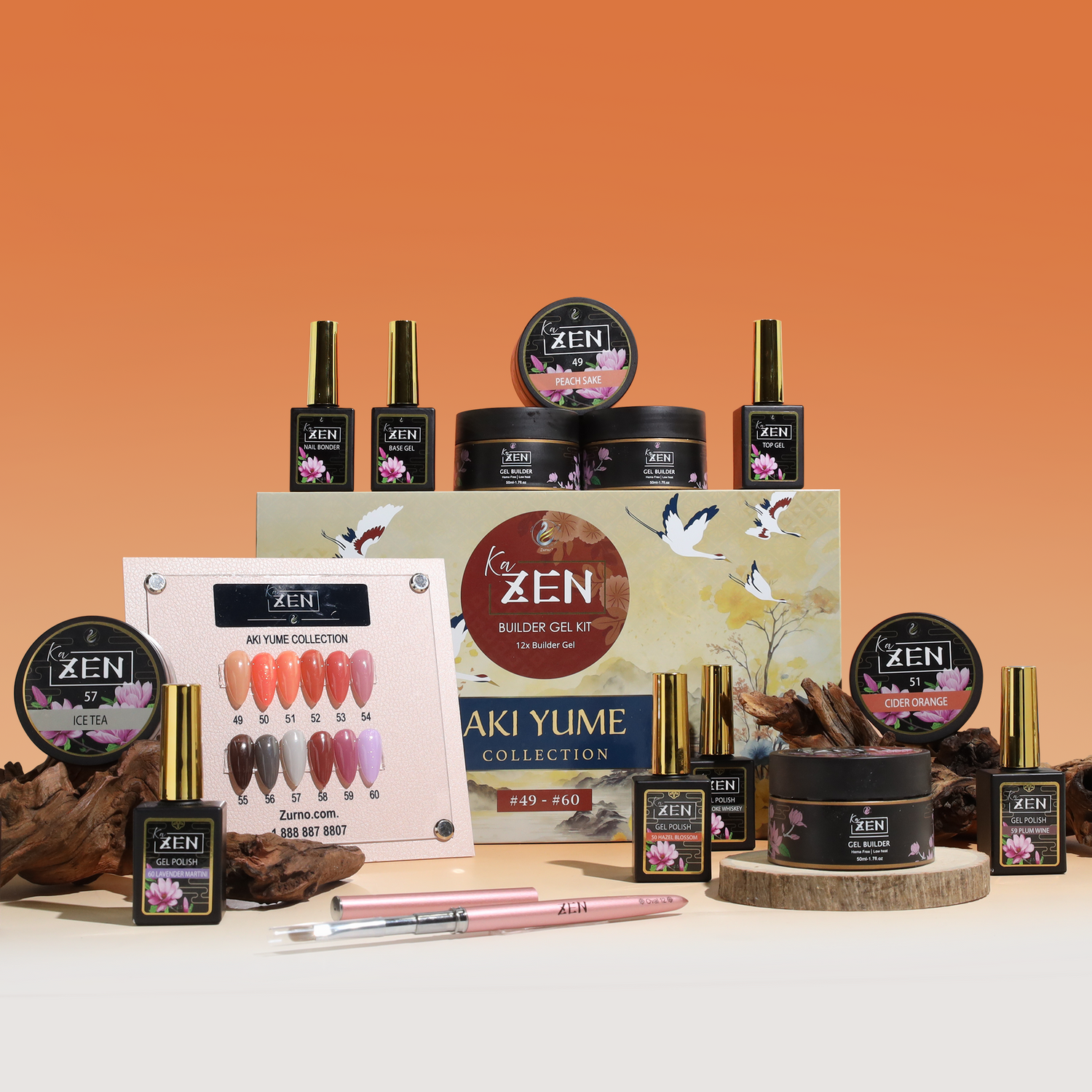 KaZEN | Builder Gel Aki Yume Collection #49-#60 – Nailsjobs by Zurno