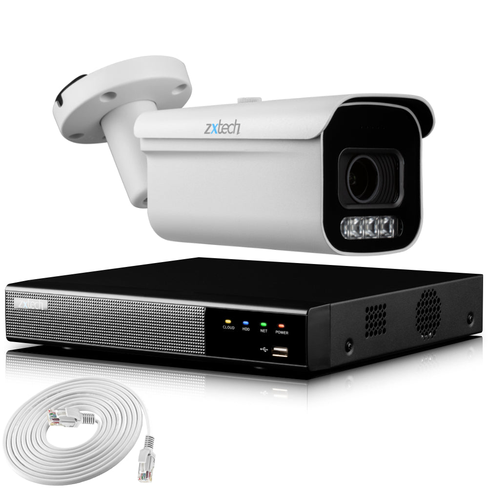 4K CCTV Kit Outdoor Camera PoE Motorised 60M Night Vision | Zxtech