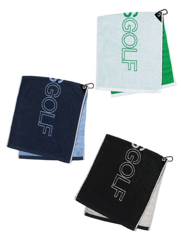 ビームスゴルフ カラビナ付き 今治 ロゴ フェイスタオル 81-74-0008