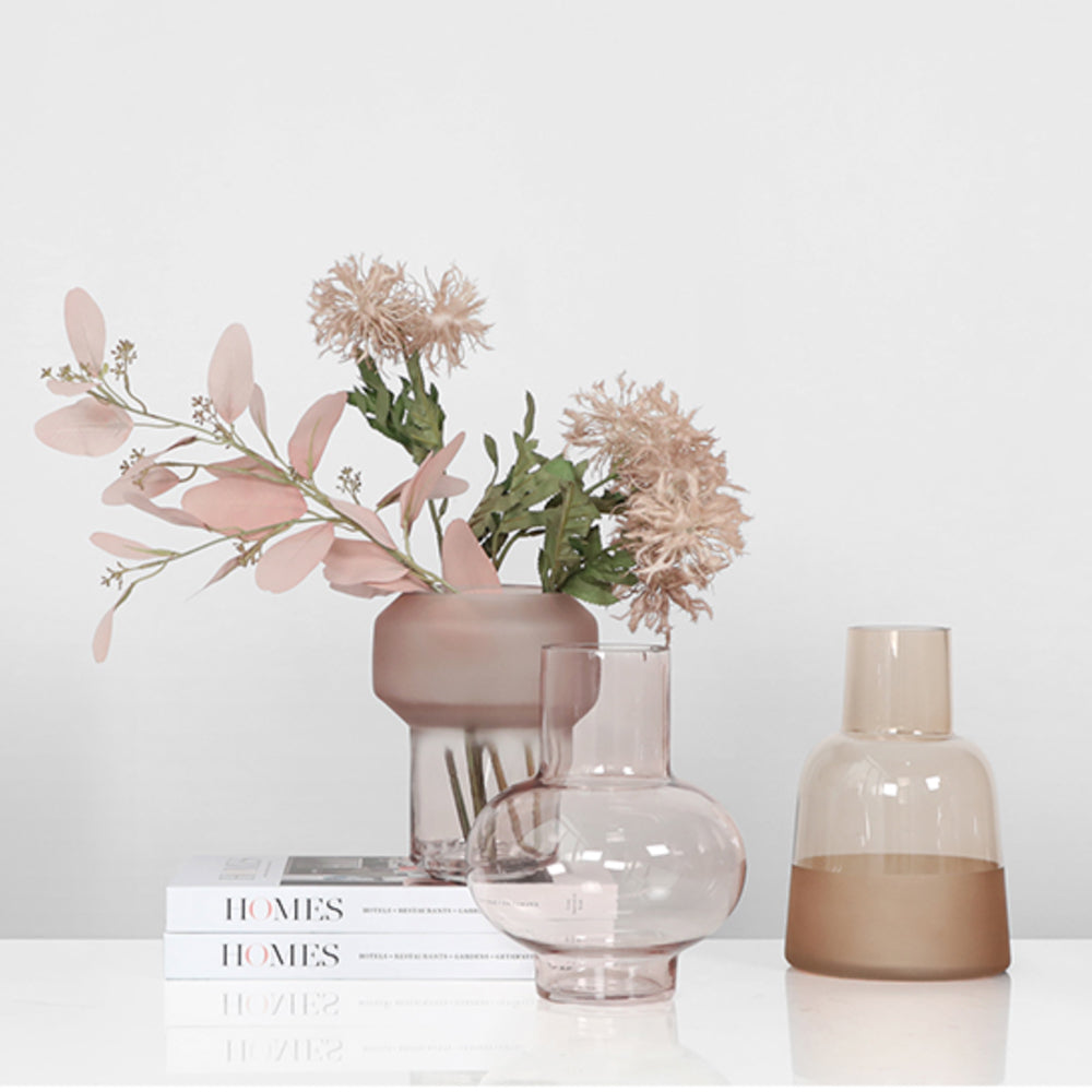 ピンクベージュカラーフラワーベース – acacia