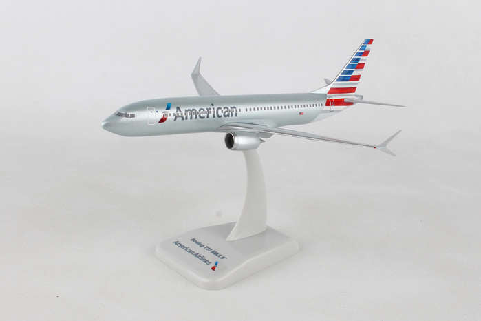 Hogan American Airlines Boeing 737 Max 8 1/200 Scale Model w Gears