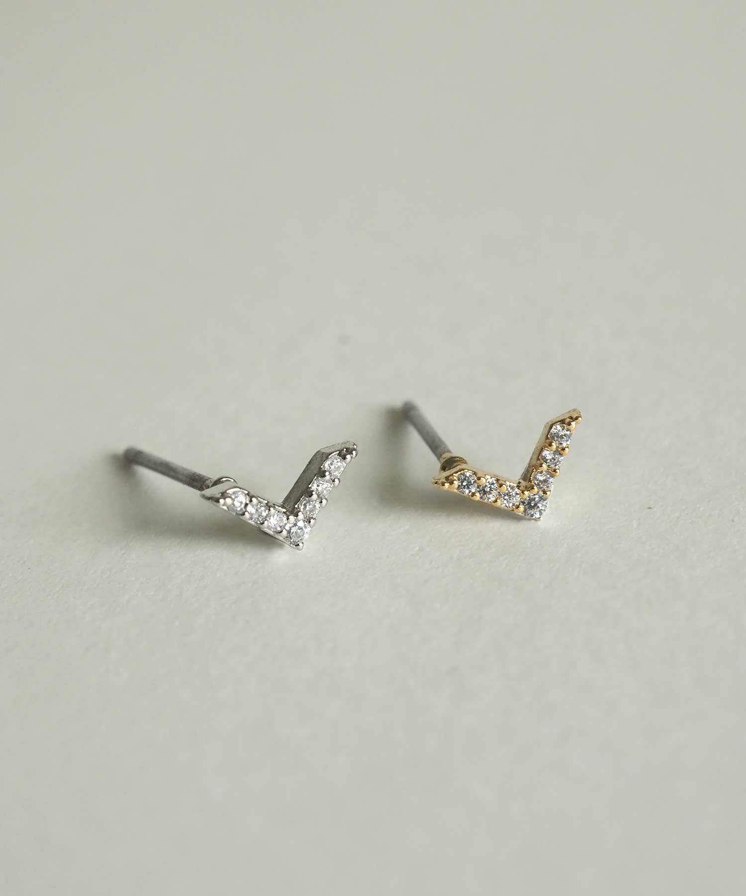 パヴェVサージカルステンレスポストピアス【MUK petite charme