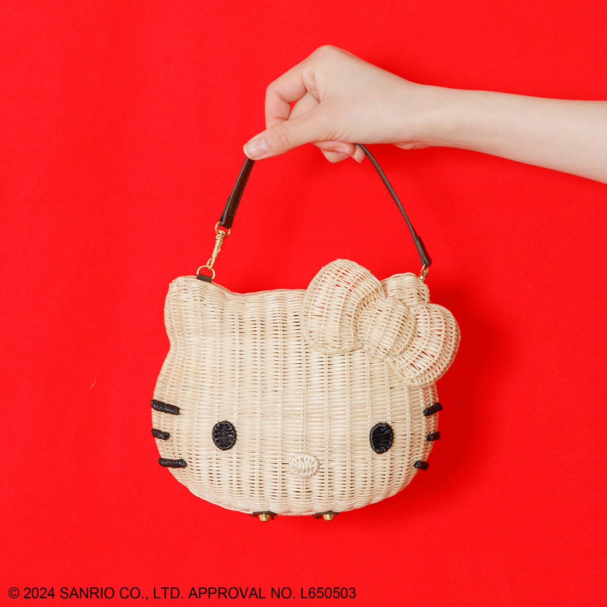 sanrioサンリオキャラクターズ/ハローキティラタンバッグ ナチュラル