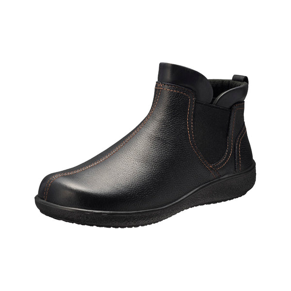 アキレス・ソルボ C 541 黒｜牛革3E ウィンター用サイドゴアショート