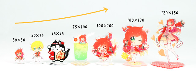 写真付き】アクスタのサイズ（大きさ）比較 | アクリルグッズの達人