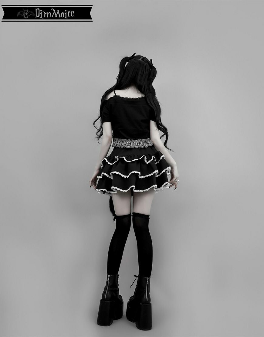 DimMoire【ディムモアール】キャミオフショルT/Black