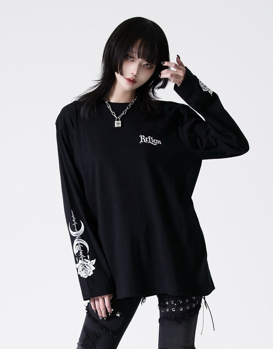 DimMoire【ディムモアール】荊棘リボンタイブラウス/Black