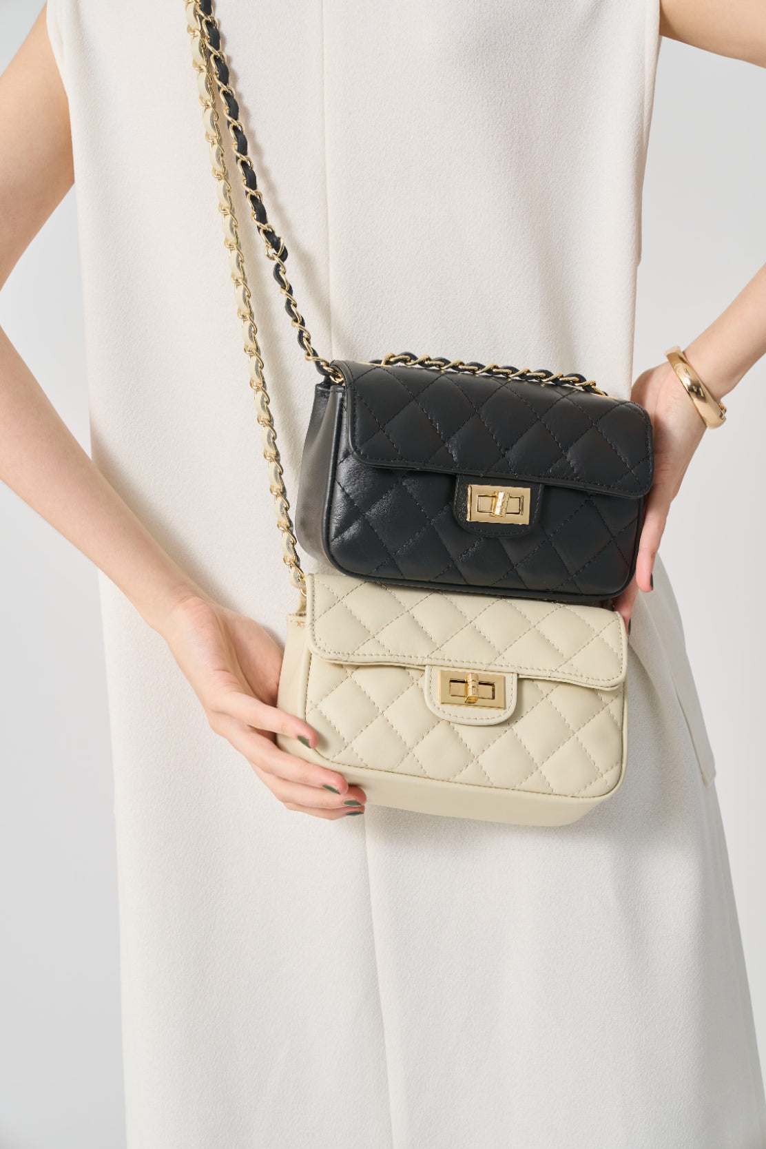 IMPORT】【MILLELA FIRENZE】【再入荷】キルティングチェーン