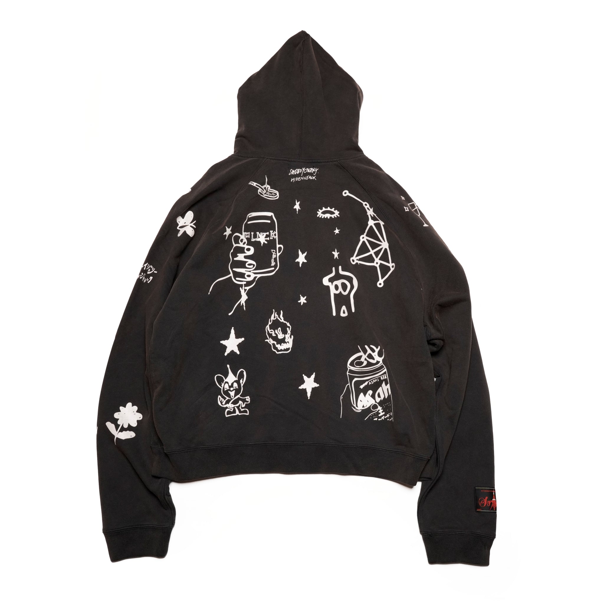 Pla24awcol2-1_washed black | x SYU.Man illustrator hoodie | Color:Wash