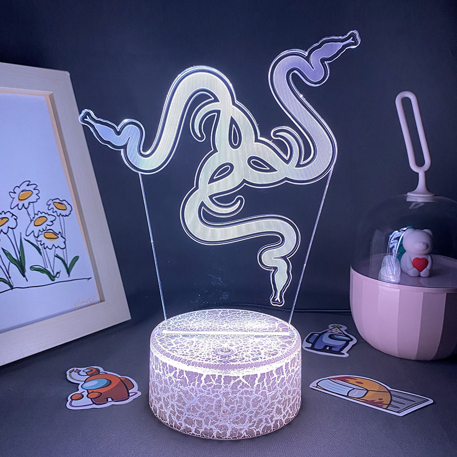 ホットゲーム Razer ロゴ 3D Led ネオンナイトライト誕生日のおもちゃ