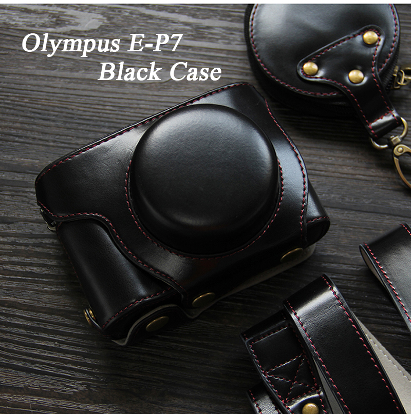 Molympus-カメラケース,E-P7 ° PUレザーケース,ハーフボディカメラ用