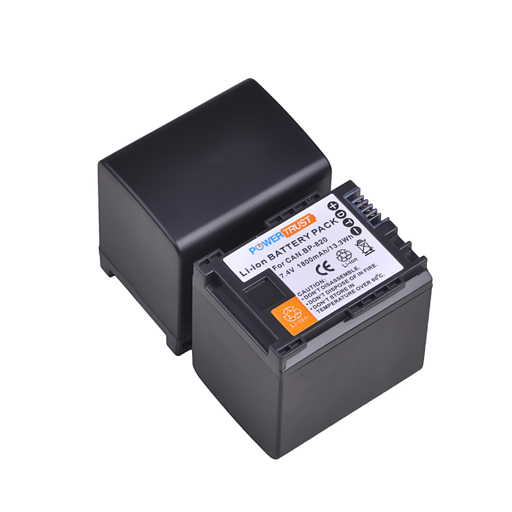 2x 1800mAh BP-820 BP820 BP 820 Battery and Charger kit for Canon