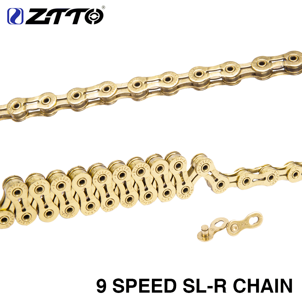 ZTTO Bicycle Parts MTB Road Bicycle 9 Speed Golden SLR Chain 9s 27s Bi