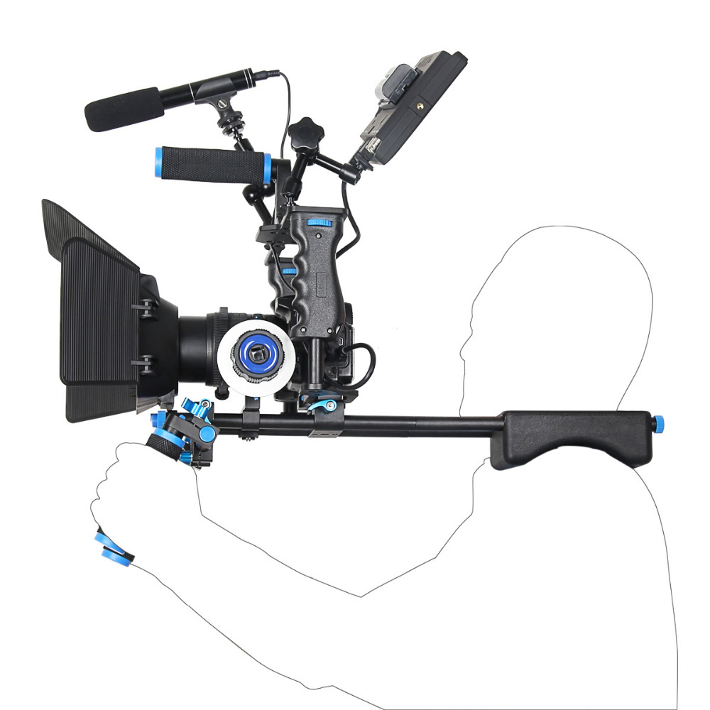 DSLR Rig Video Stabilizer Kit Film Equipment Matte Box+Dslr Cage+