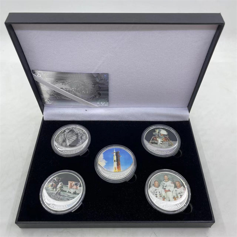 10個入り 有名なアポロ11号月面着陸50周年記念銀貨 月面初上陸記念品