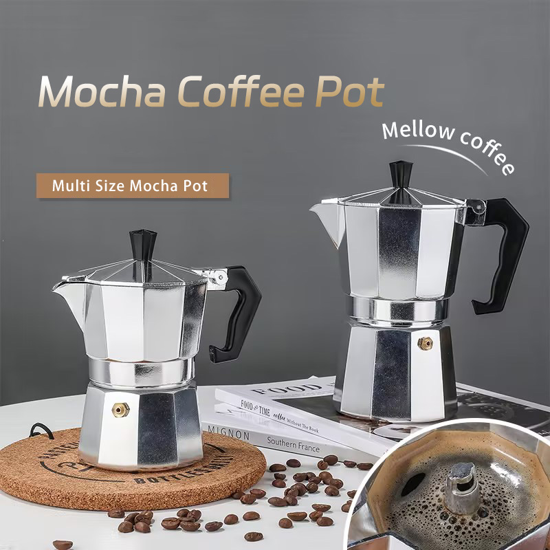 600ML Aluminum Mocha Coffee Pot Espresso Coffee Maker Percolator