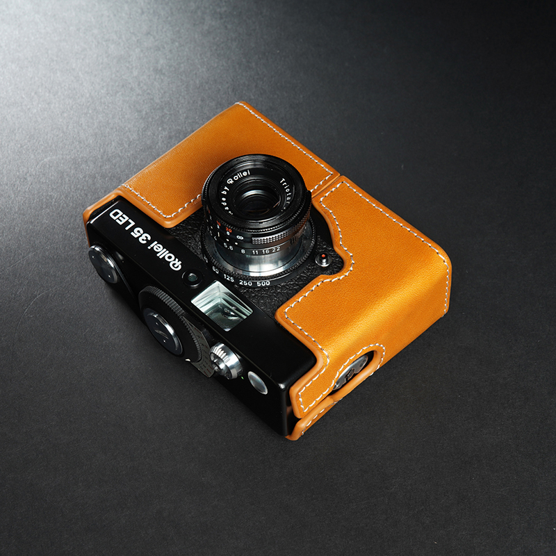 handwork Photo Camera Genuine leather cowhide Bag Body Case For